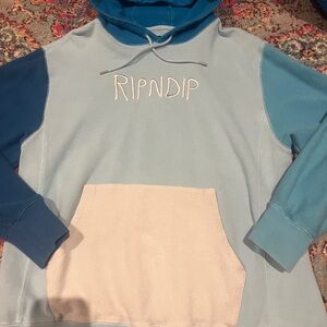 Ripndip Teal and White Hoodie